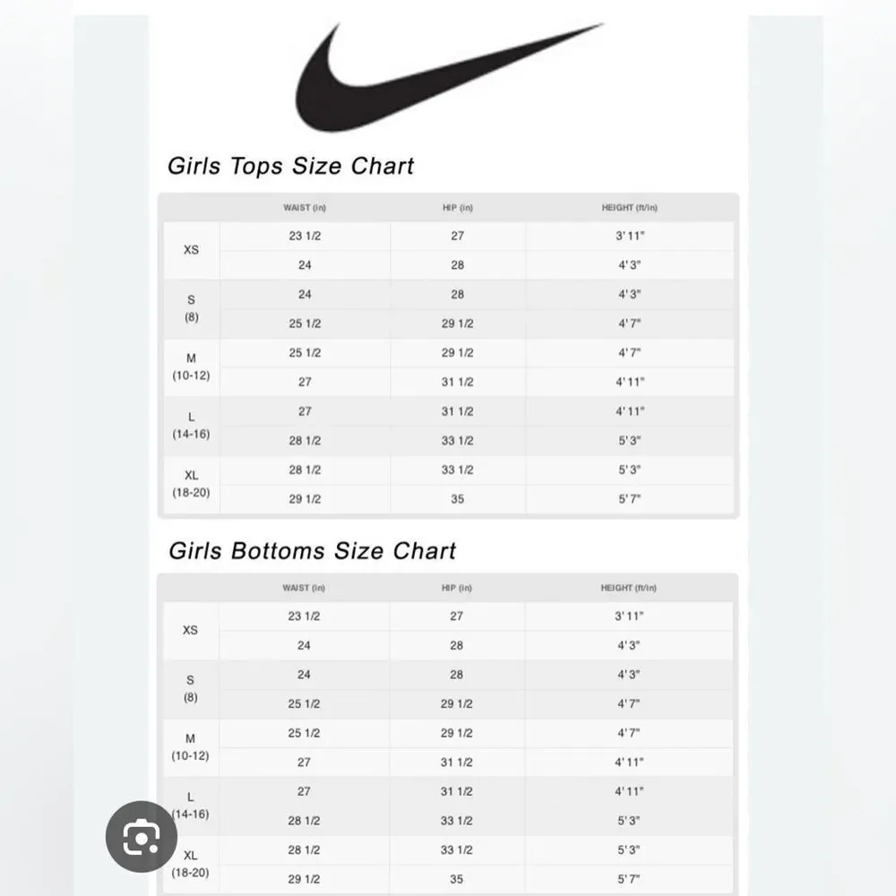 NIKE GIRLS DRI-FIT CHECK LOGO TRAINING T-SHIRT L (14/16)US